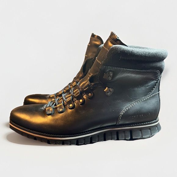 Cole Haan Men\'s ZeroGrand Hiker Boot Black Leather Style C30403 - Size 11.5 main image 6